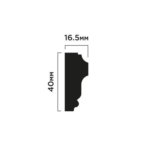 Молдинг HI WOOD D40V2 (40мм х 16,5мм х 2м)