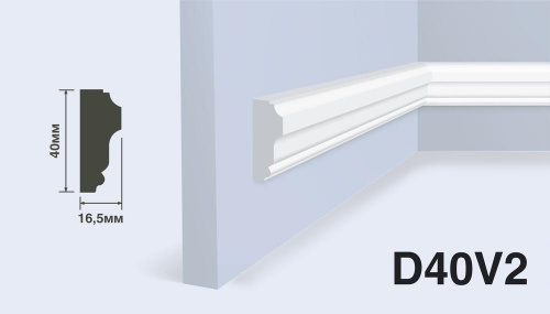 Молдинг HI WOOD D40V2 (40мм х 16,5мм х 2м)